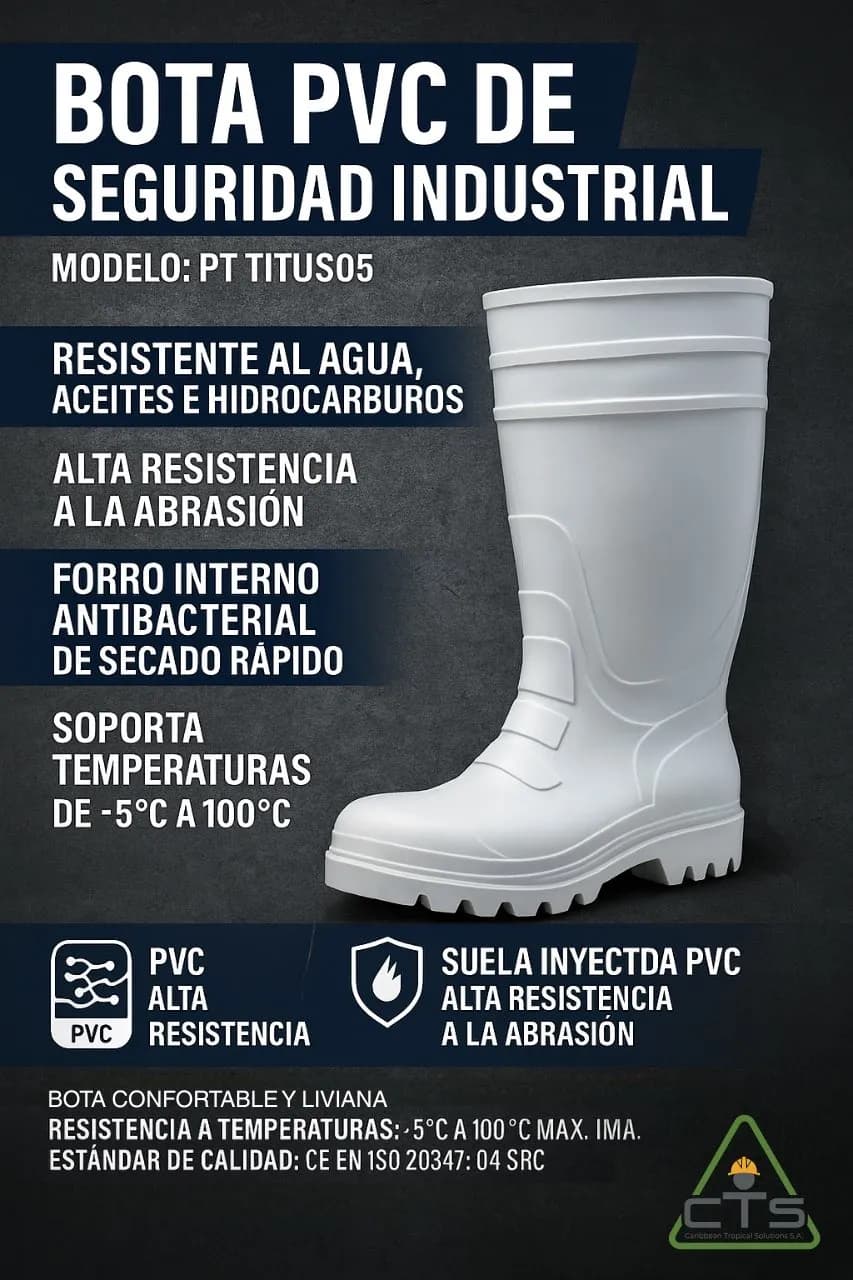 Bota PVC de seguridad industrial Carpi modelo Titus