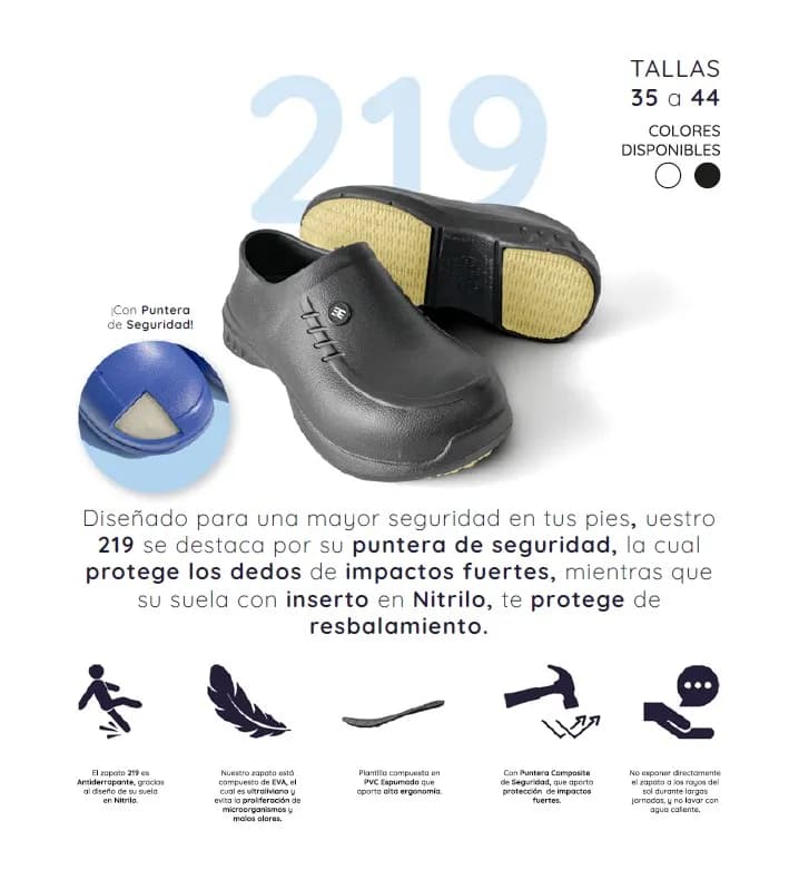 Zueco EVACOL Comfort con plantilla ergonómica