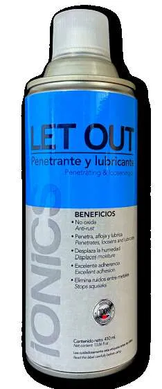 Aerosoles IONICS Fast Degreaser heavy duty, Let Out penetrante y lubricante, y LF Oil aceite grado alimenticio - imagen 2